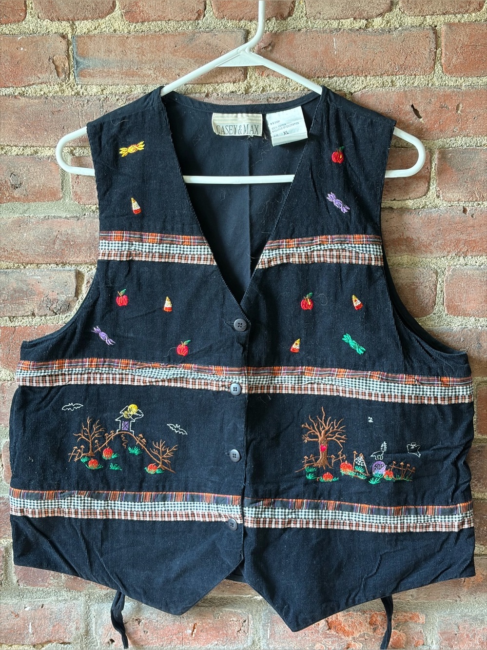 Casey & Max Vintage Fall/Halloween Corduroy Vest XL